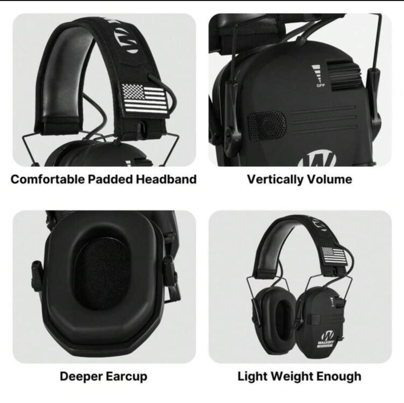 Walker's Razor Slim Electronic Earmuff - Black - Image 2